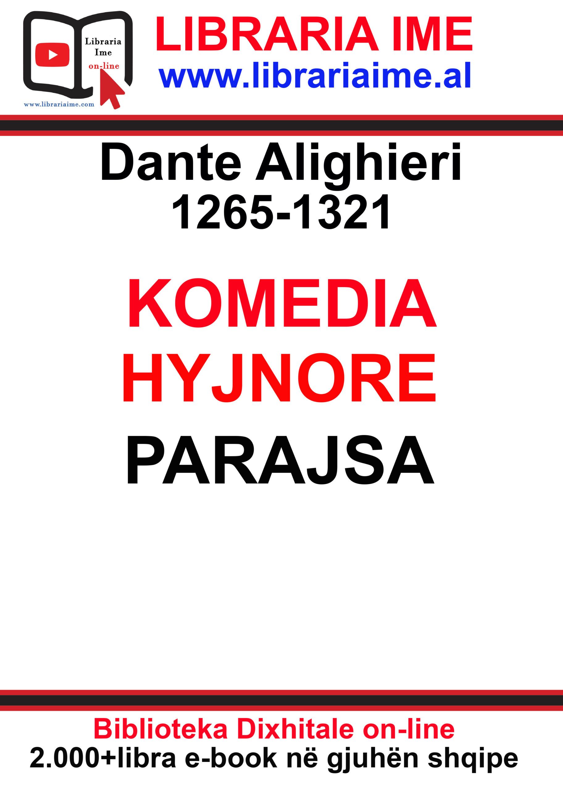 Dante Alighieri Komedia Hyjnore Parajsa e book Part 1 Libraria Ime